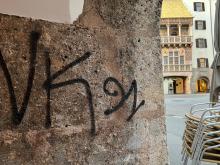 Altstadtmauer beschmiert „VK91“