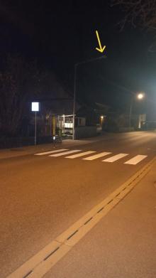 Schutzwegübergang - Straßenbeleuchtung defekt