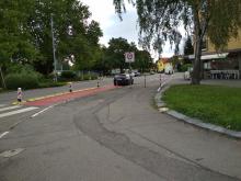 Fahrradweg Bohlingerstrasse endet plötzlich und ist zugeparkt